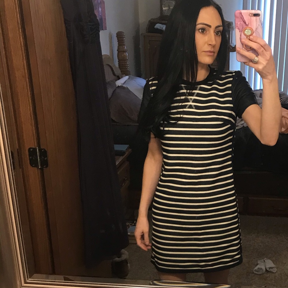 Rachel Zoe navy Striped dress